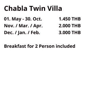 Hotel price Chabla Twin Villa