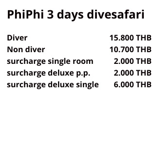 Dive Safari PhiPhi Price List
